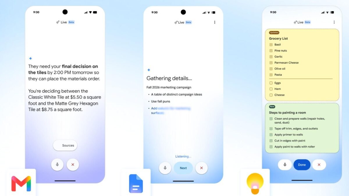 Hablale a tu casilla: Gmail, Docs y Keep ahora se controlan con la voz