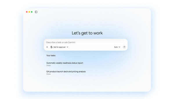 Google lance el agente Gemini universal: tu asistente de IA que trabaja solo en el fondo